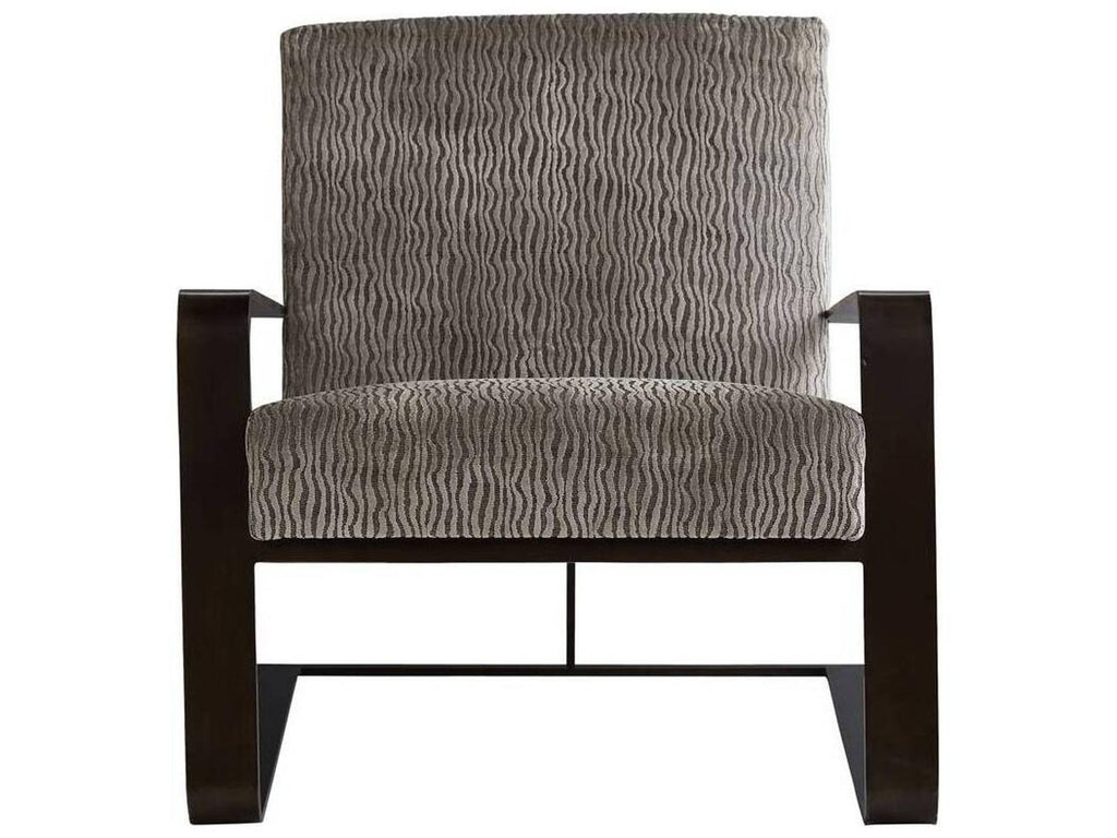 Torcello Accent Chair in Lichen Velvet with Natural Iron Frame