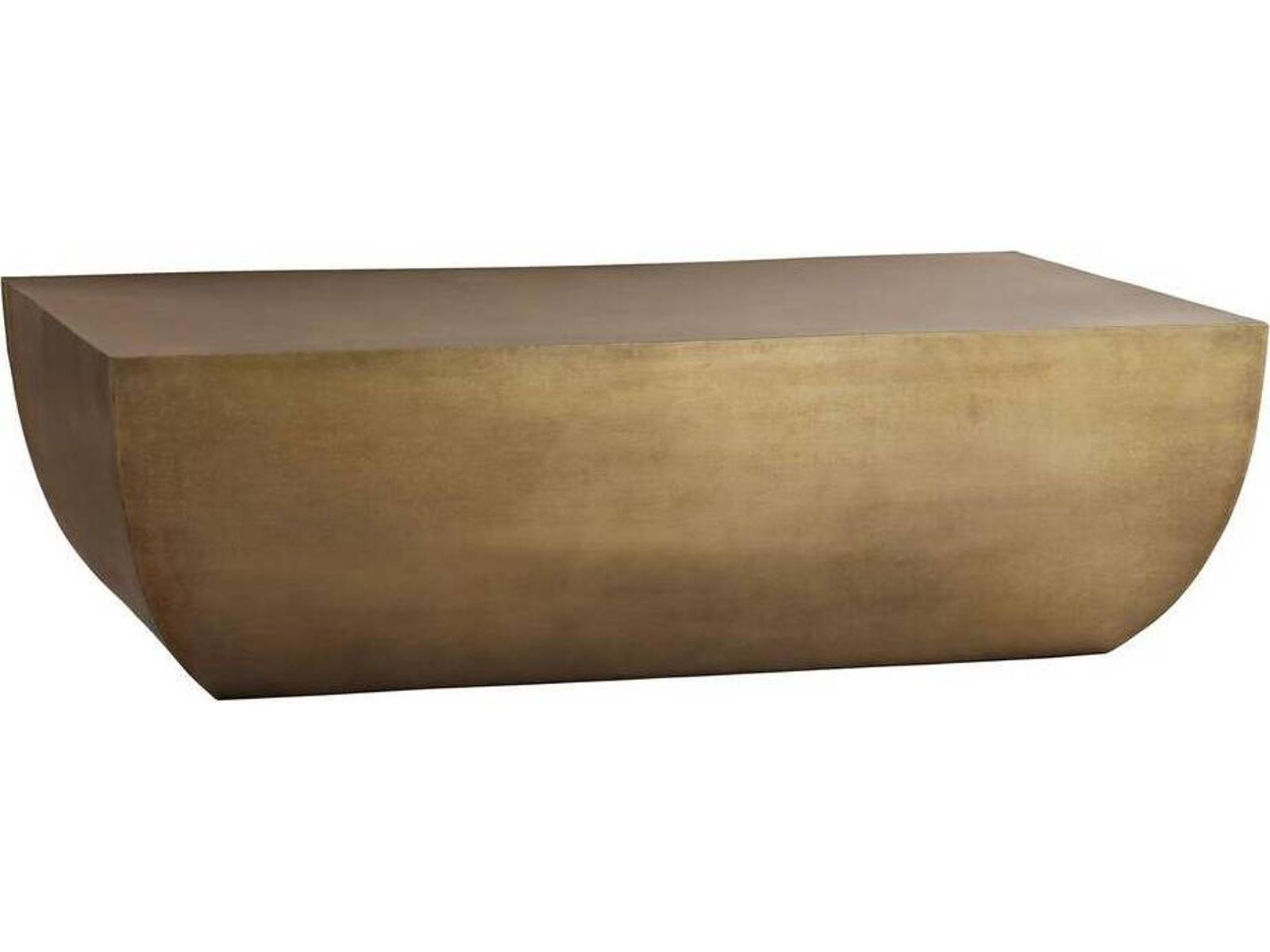 Rectangular Metal Antique Brass Caroline Coffee Table