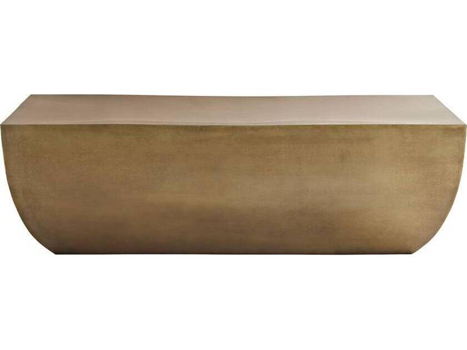 Rectangular Metal Antique Brass Caroline Coffee Table