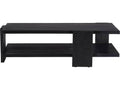 Arteriors Aiden Handcarved Soft Black Waxed Wood Coffee Table