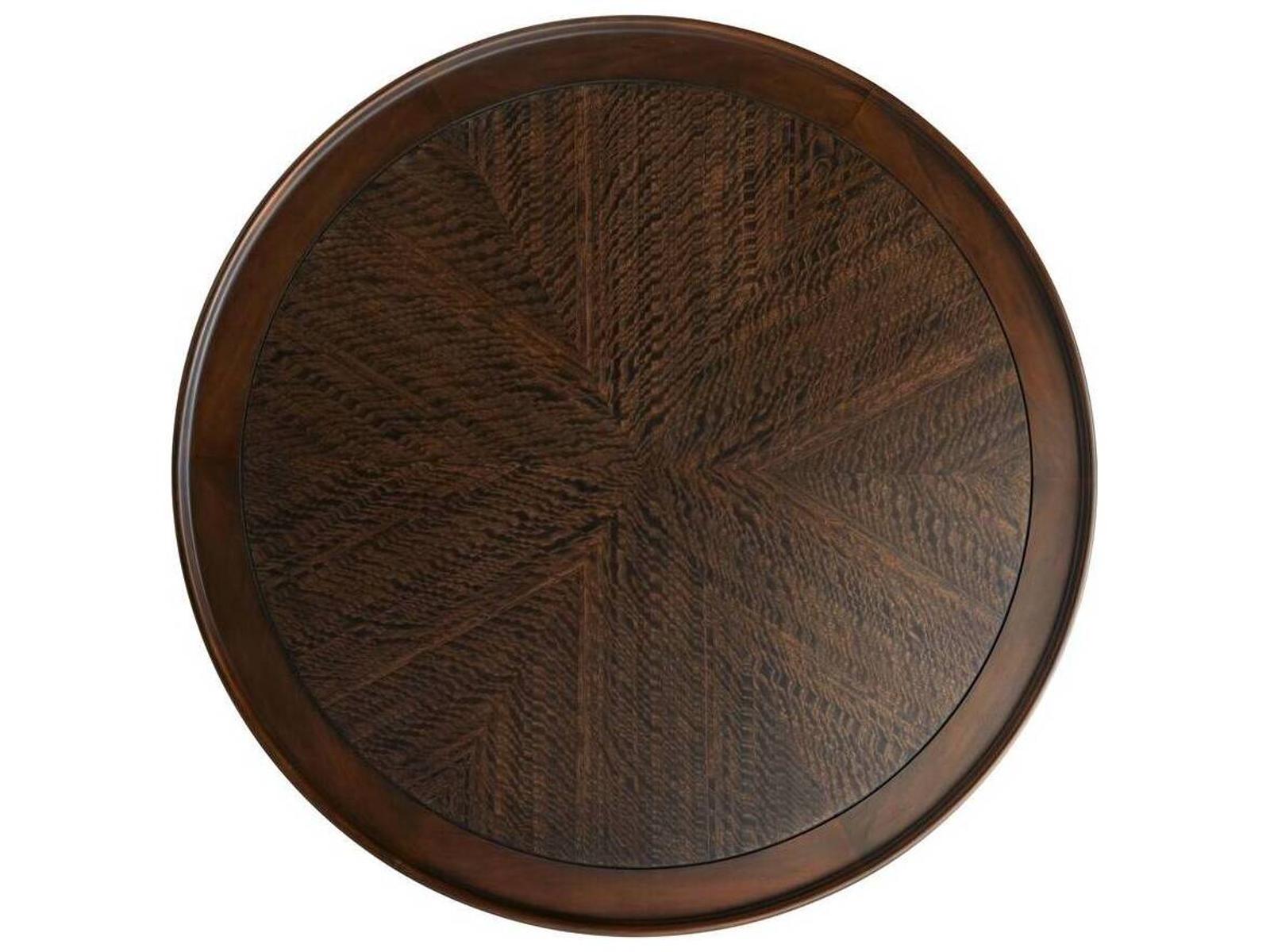 Violi Round Coffee Table in Brindle and Antique Brass
