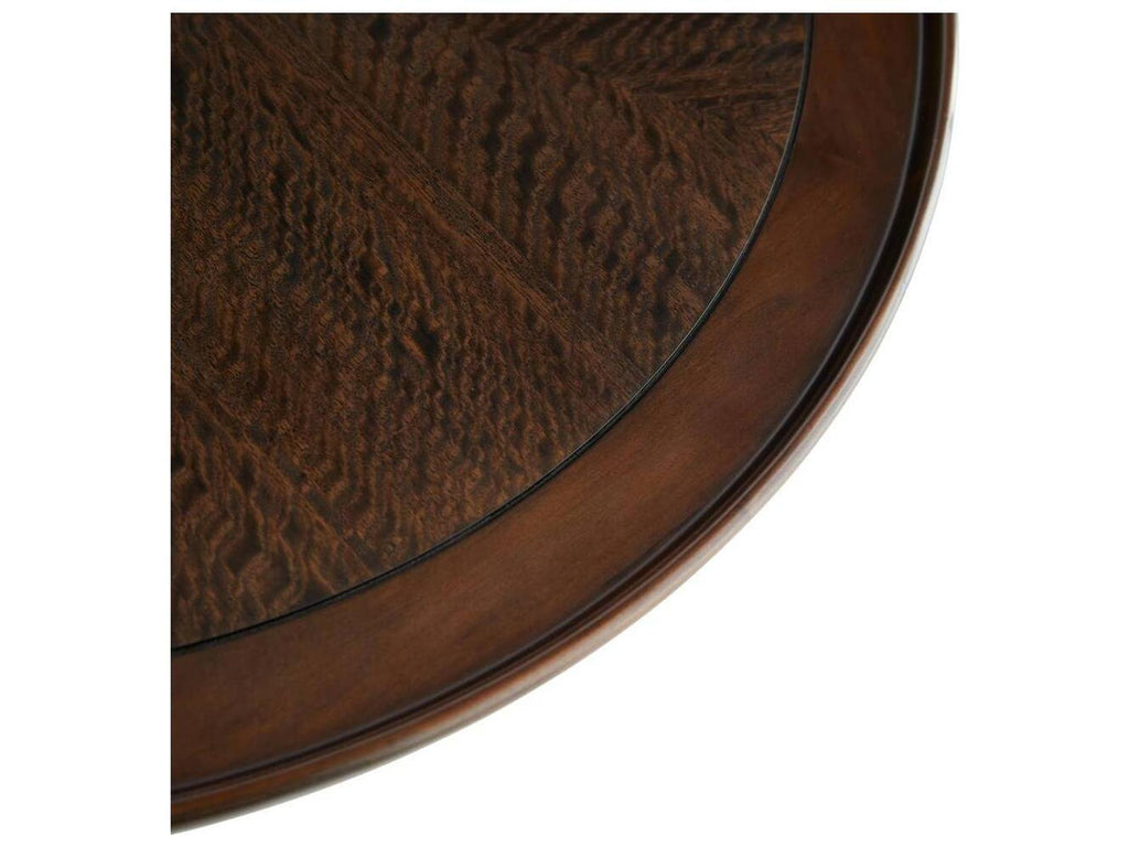 Violi Round Coffee Table in Brindle and Antique Brass