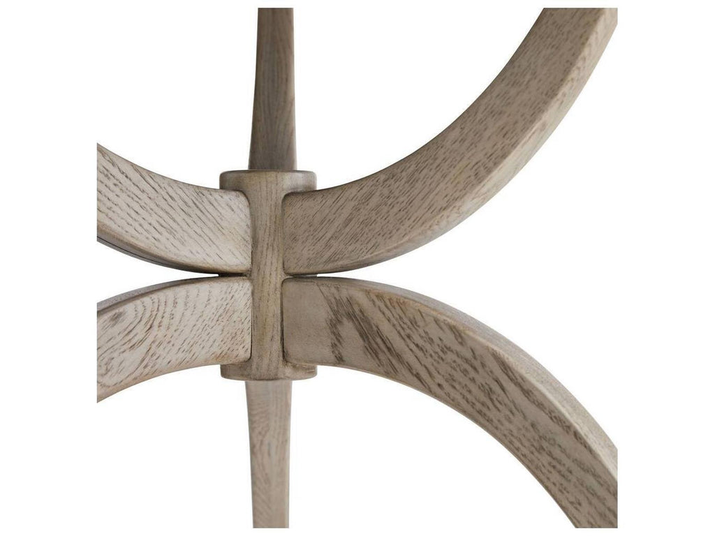 Dorey Round End Table in Smoke Oak