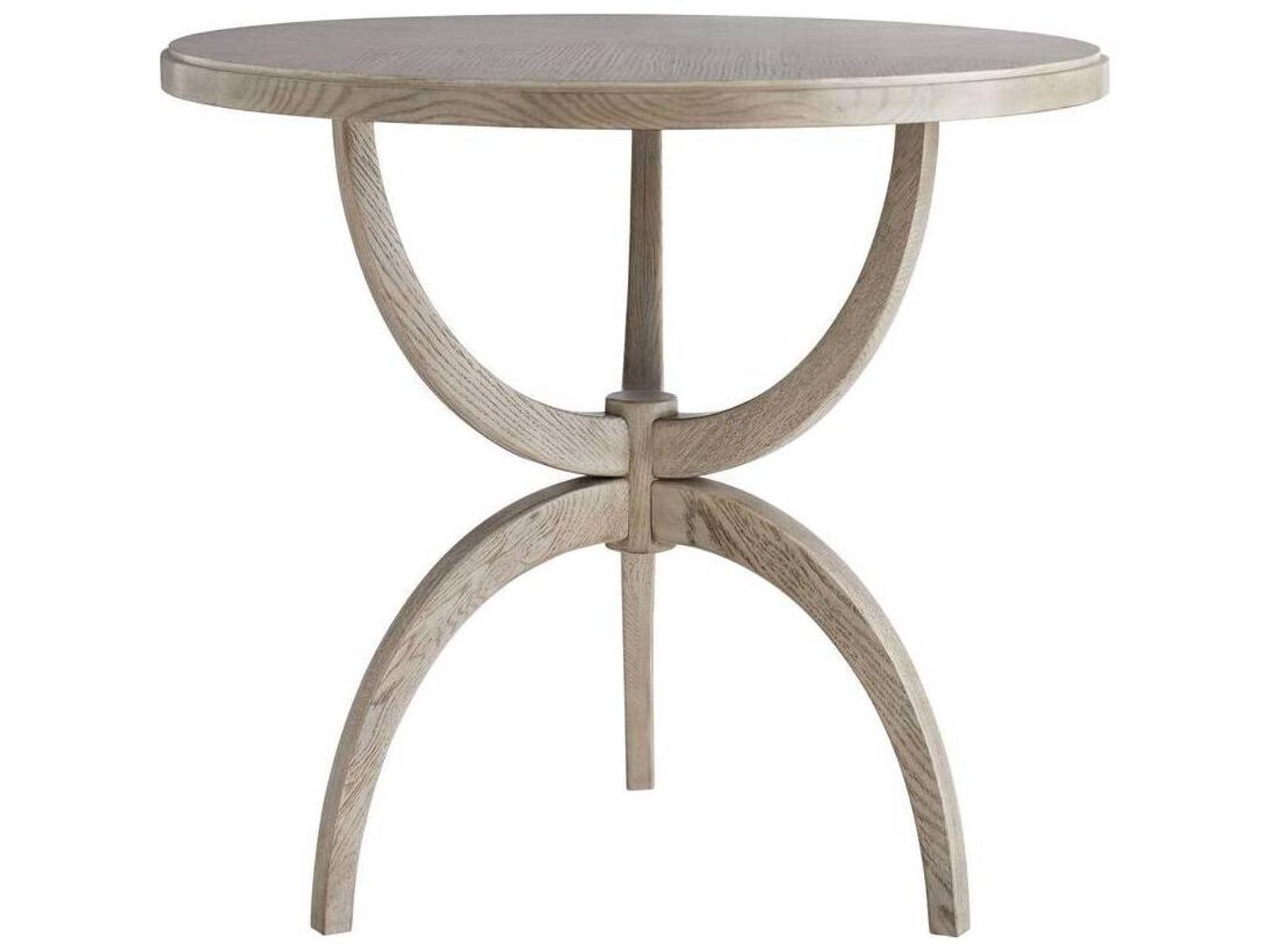 Dorey Round End Table in Smoke Oak