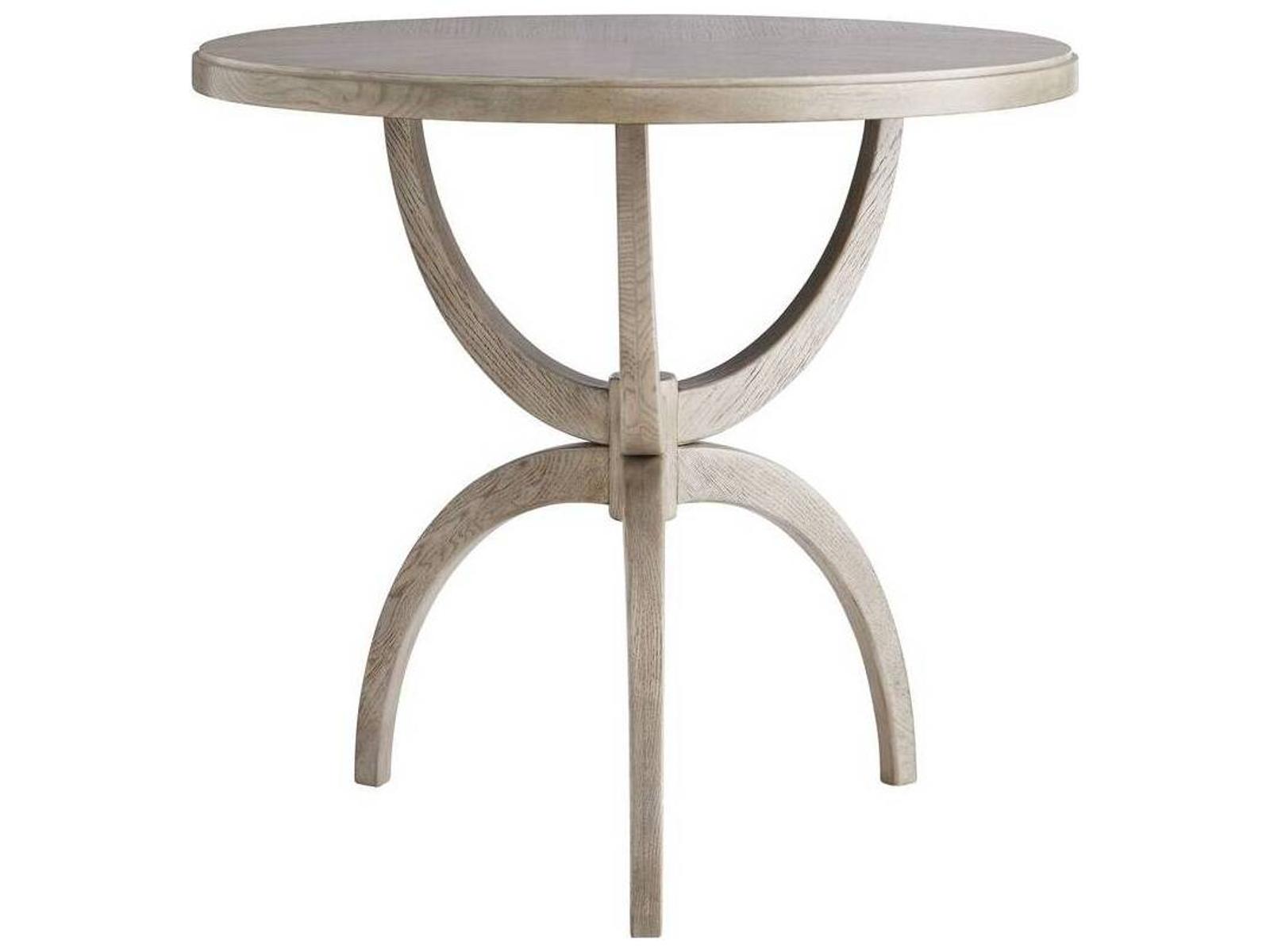 Dorey Round End Table in Smoke Oak