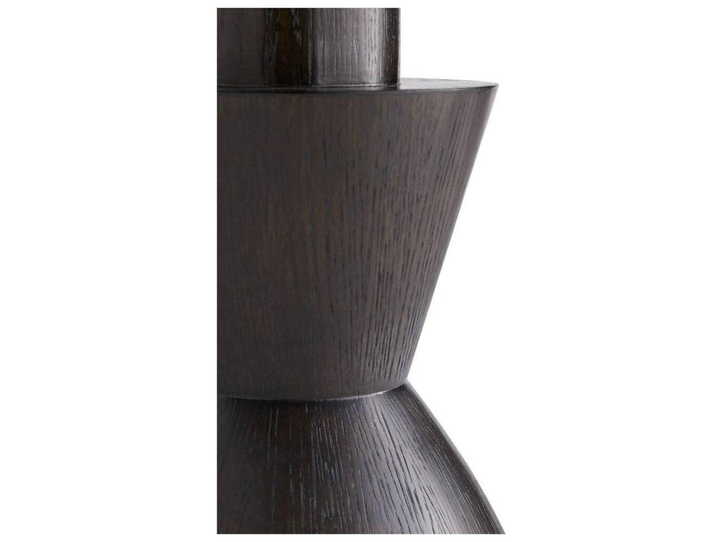 Mahoun Round End Table in Umber Oak Wood