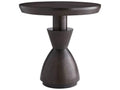 Mahoun Round End Table in Umber Oak Wood