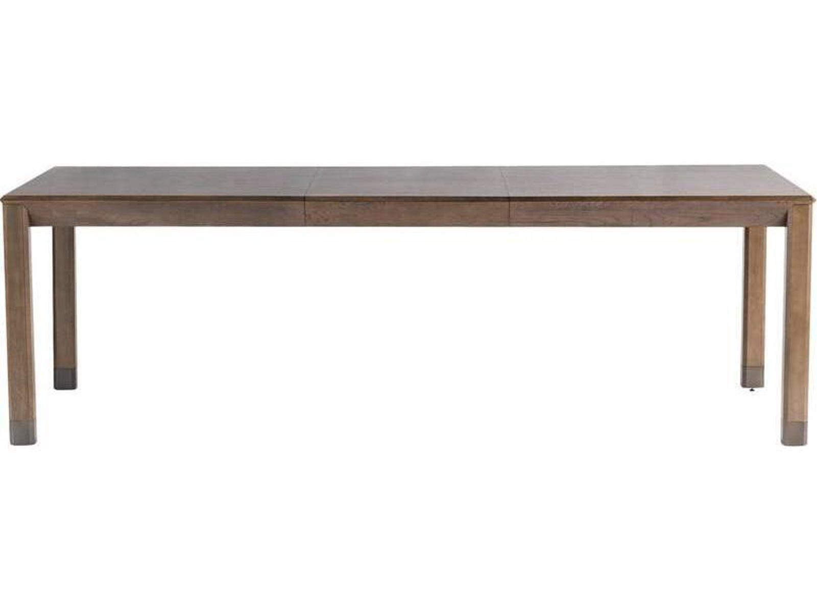 Springer Rectangle Dining Table in Tortoise Oak Veneer and Bronze