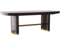 Pembroke Extending Rounded Rectangle Dining Table in Sable Oak Veneer