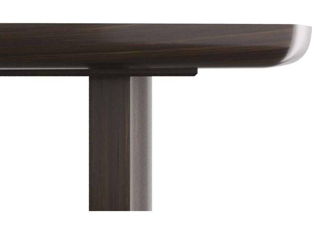 Pembroke Extending Rounded Rectangle Dining Table in Sable Oak Veneer