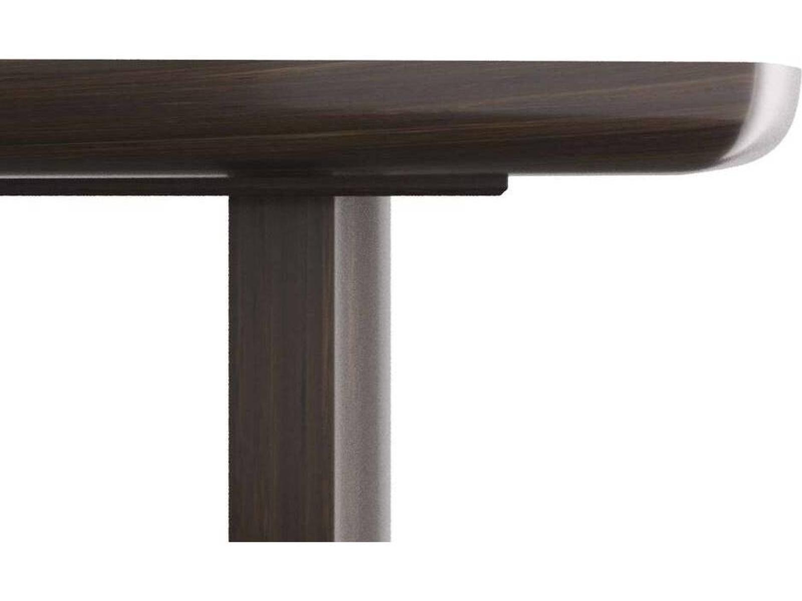 Pembroke Extending Rounded Rectangle Dining Table in Sable Oak Veneer
