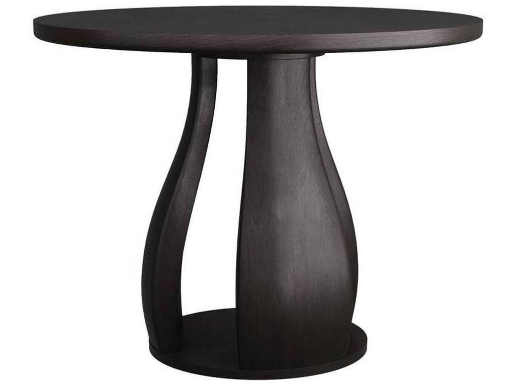 Samara Round 40-Inch Entry Table Ebony Mahogany Wood