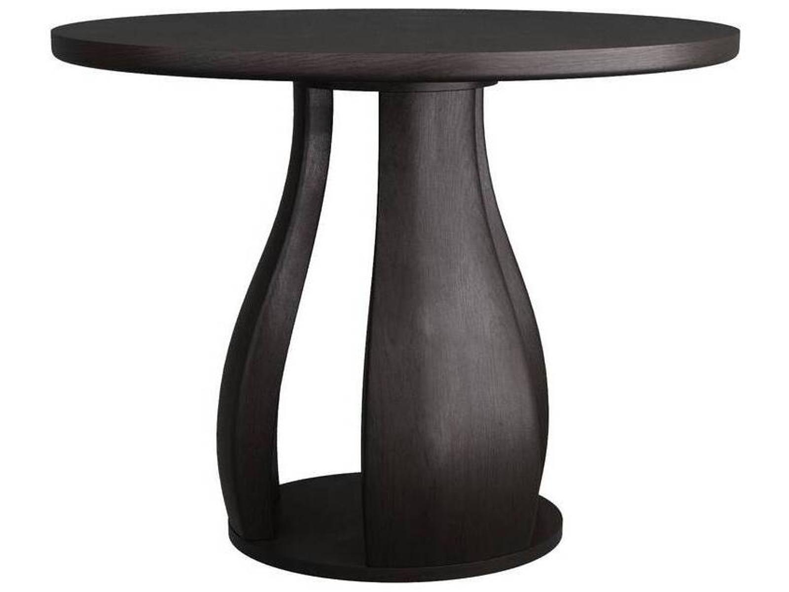 Samara Round 40-Inch Entry Table Ebony Mahogany Wood