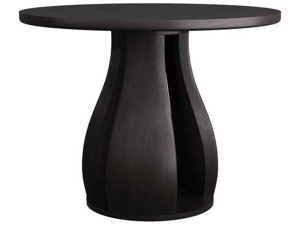 Samara Round 40-Inch Entry Table Ebony Mahogany Wood