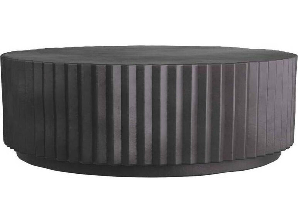 Reese Round Coffee Table in Black Concrete
