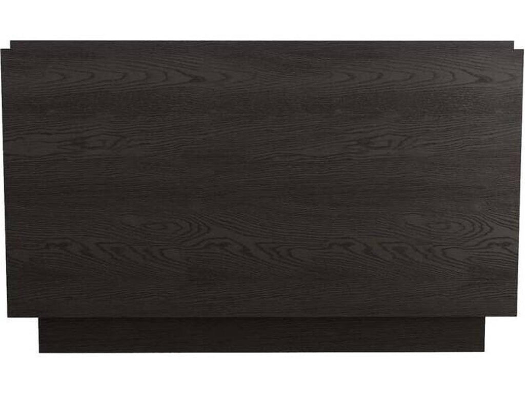 Puckett Rectangle Side Table in Ebony Oak and Antique Brass
