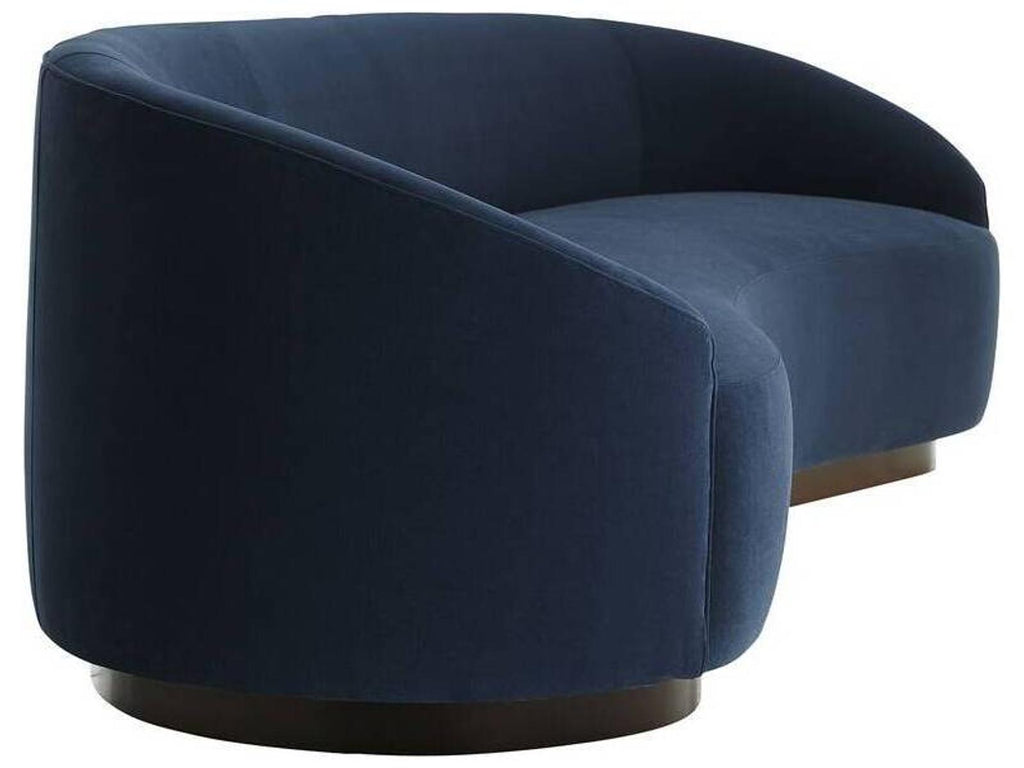 Turner 3-Seat Indigo Blue Velvet Sofa