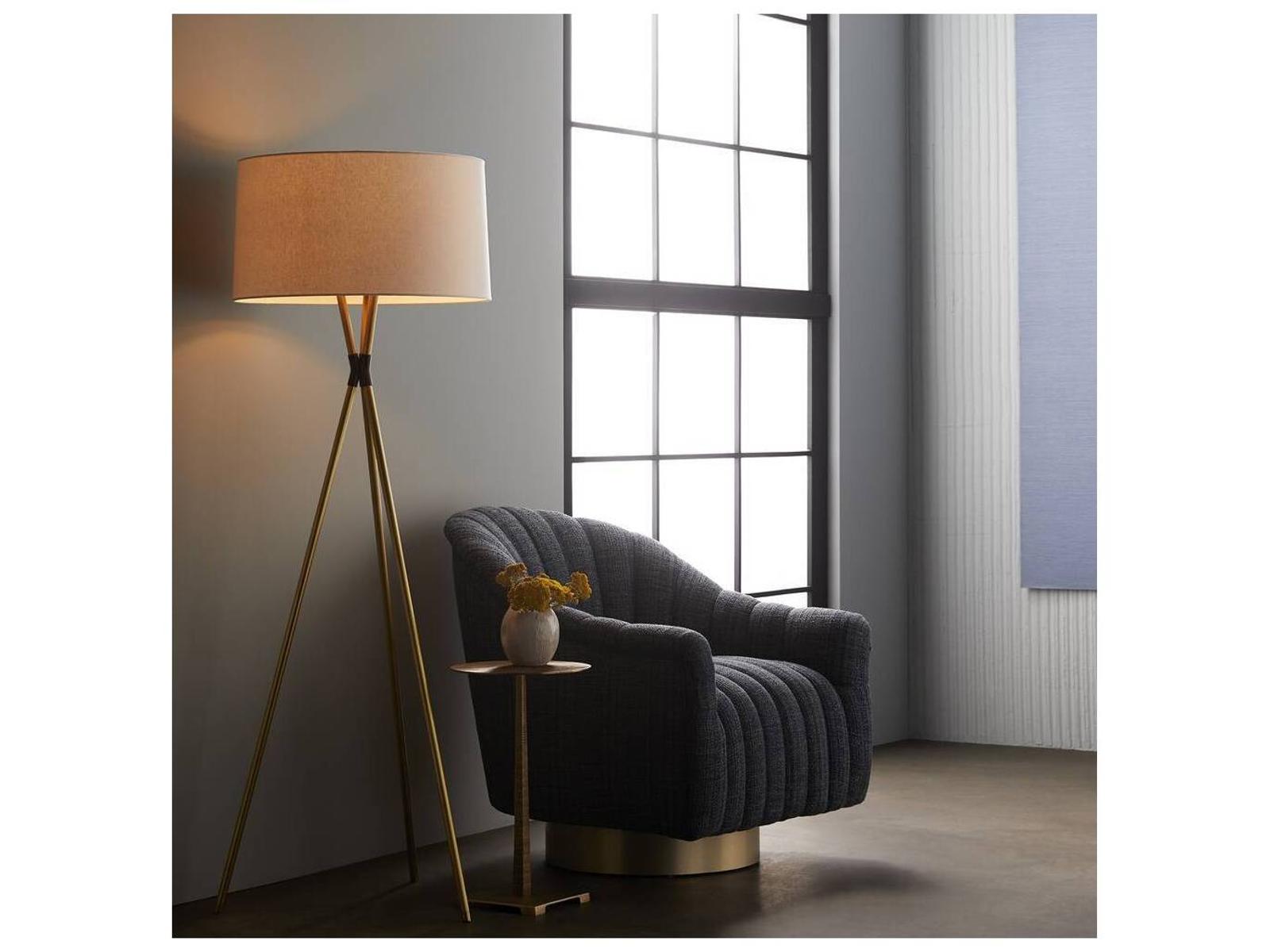 Springsteen Indigo Tweed Swivel Accent Chair