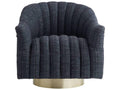 Springsteen Indigo Tweed Swivel Accent Chair