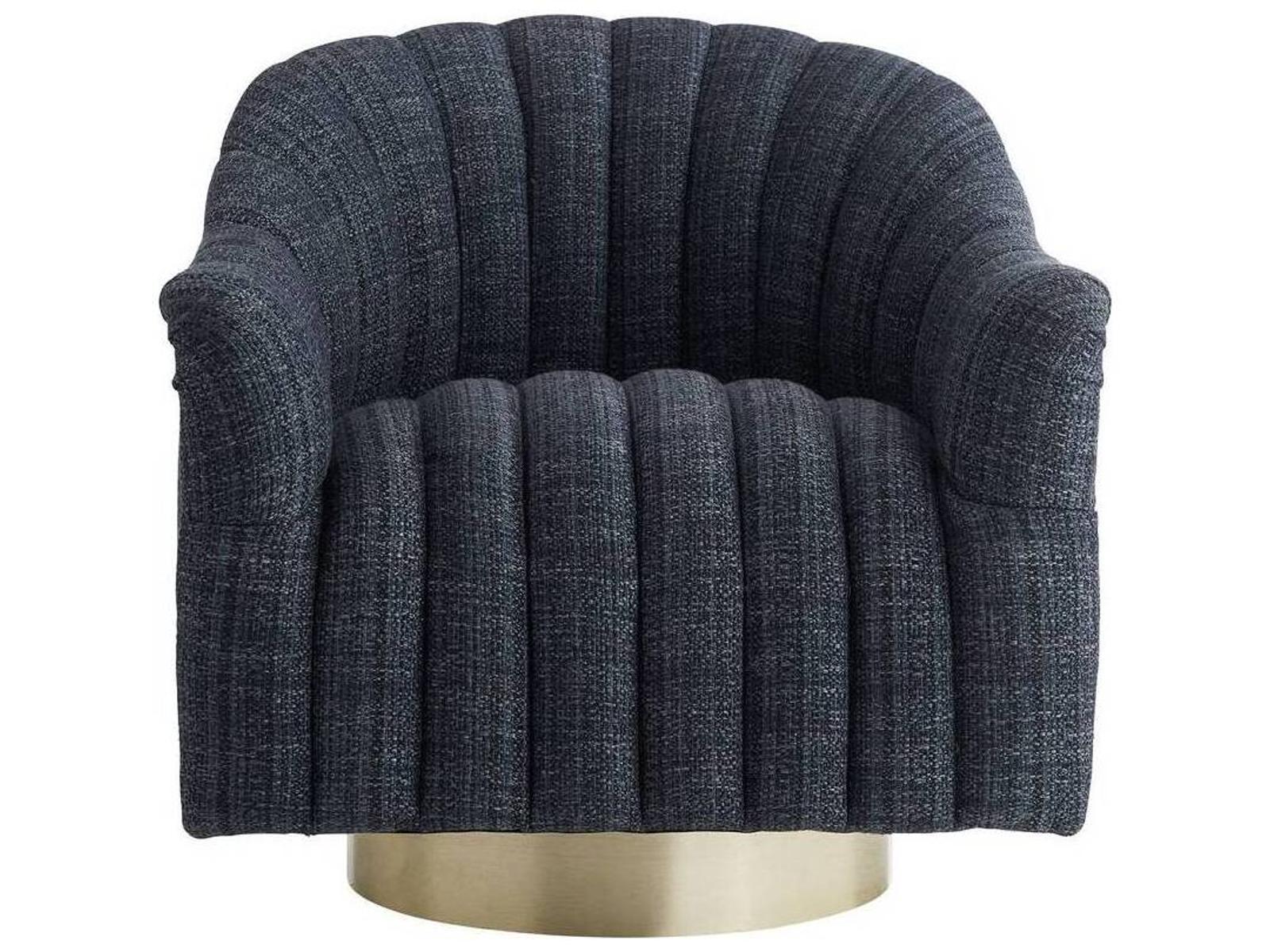 Springsteen Indigo Tweed Swivel Accent Chair