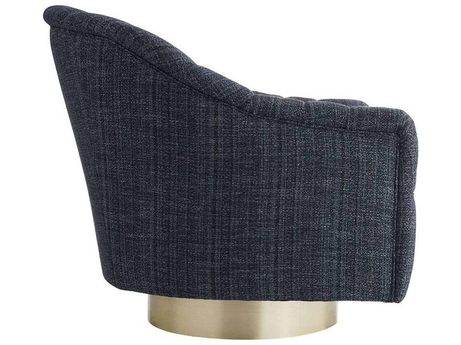 Springsteen Indigo Tweed Swivel Accent Chair