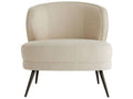 Arteriors Kitts Upholstered Accent Chair in Flax Fabric with Bronze Legs