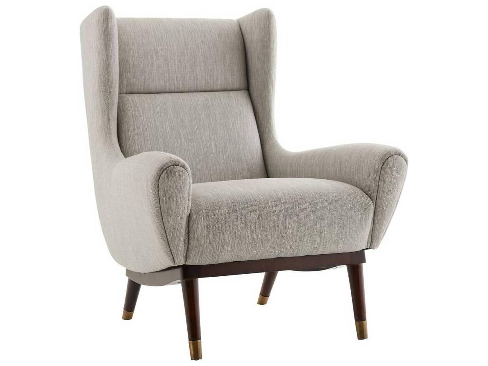 Ophelia Lounge Chair Fossil Tweed Dark Walnut