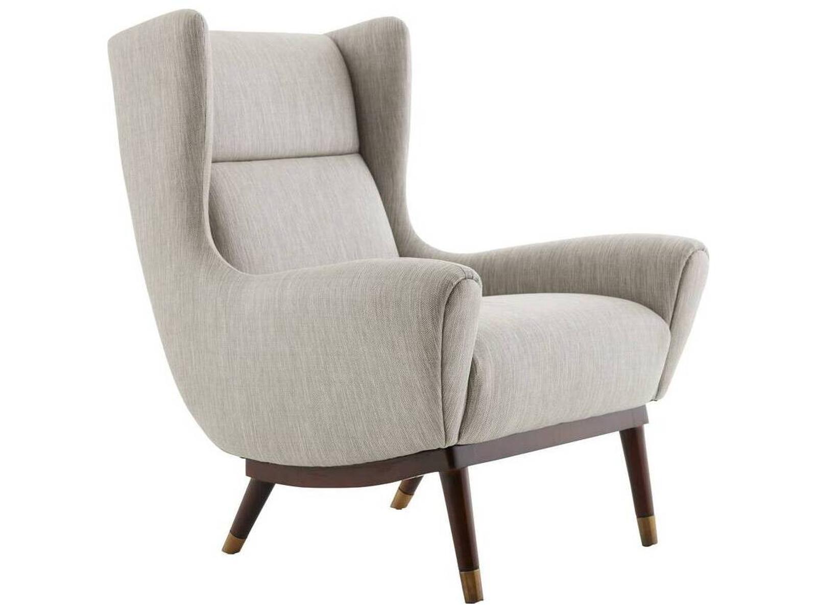 Ophelia Lounge Chair Fossil Tweed Dark Walnut