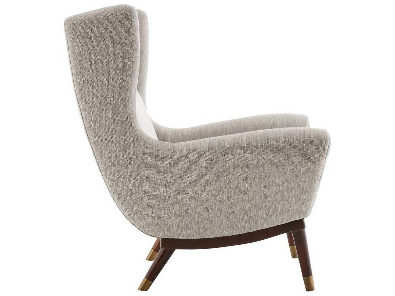 Ophelia Lounge Chair Fossil Tweed Dark Walnut