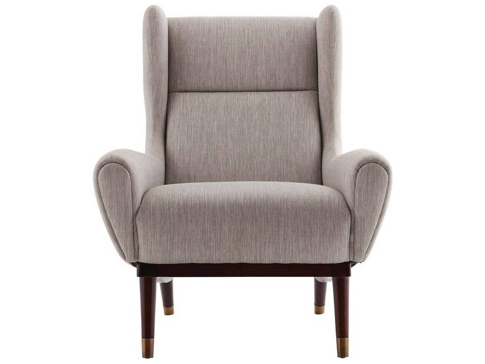 Ophelia Lounge Chair Fossil Tweed Dark Walnut