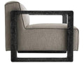 Duran Accent Chair in Fossil Tweed with Black Cerused Wood
