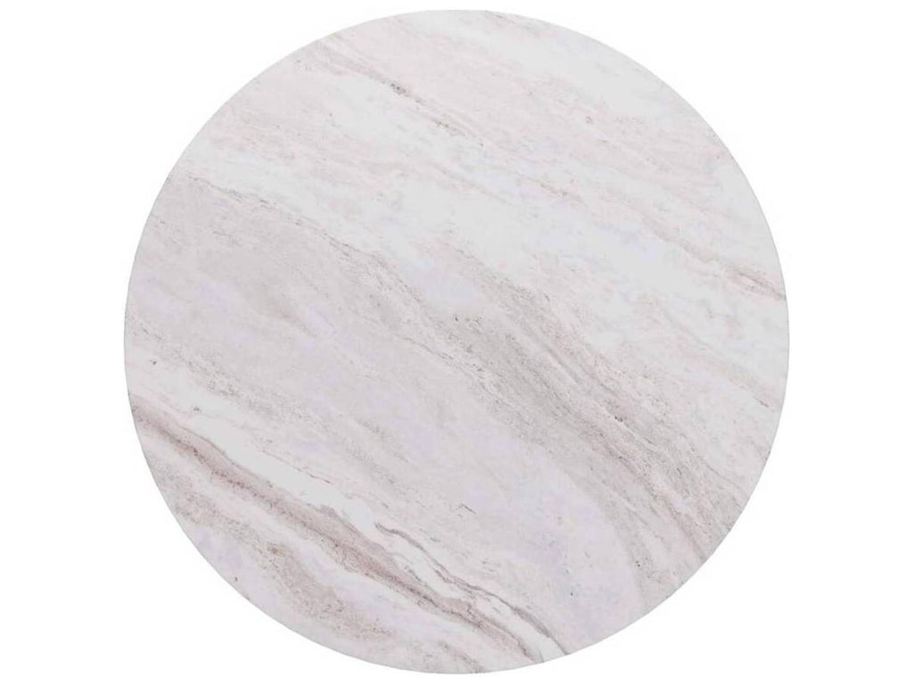 Torrington Round Coffee Table in Toronto Leathered Marble and Ebony Oak