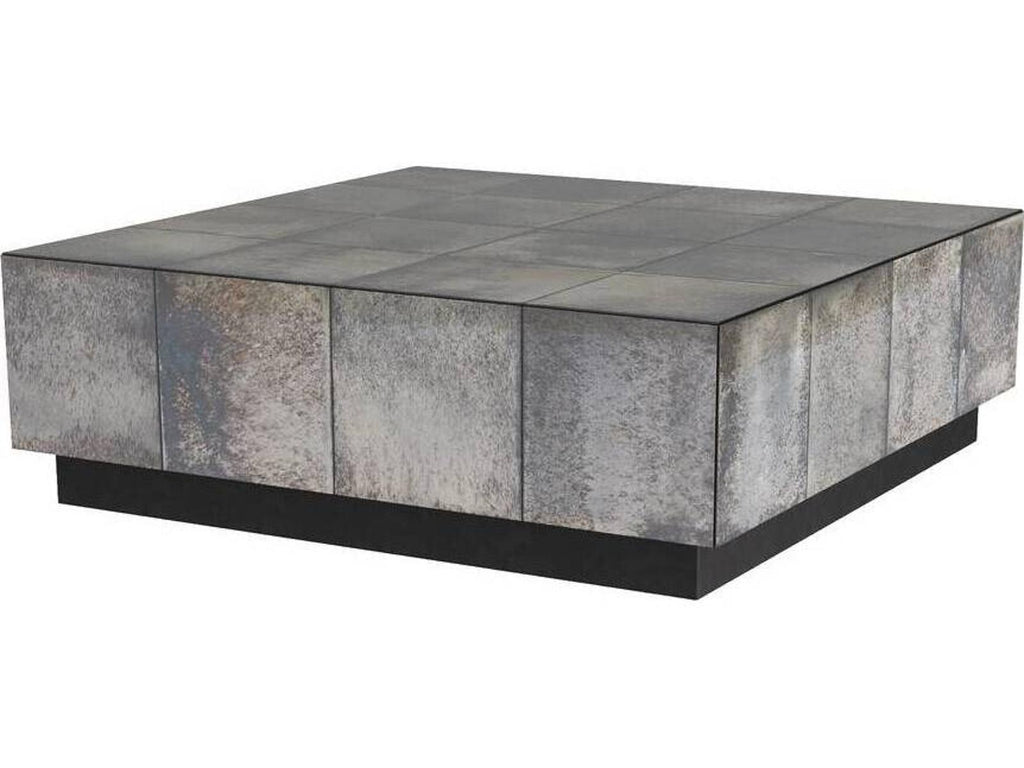 Antonia Square Coffee Table with Antiqued Mirror Finish