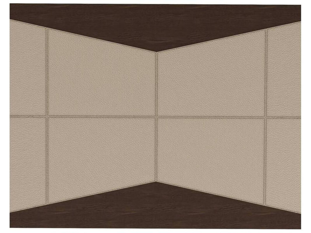 Yuki Rectangle Cocktail Table in Sable Finished Oak and Leather