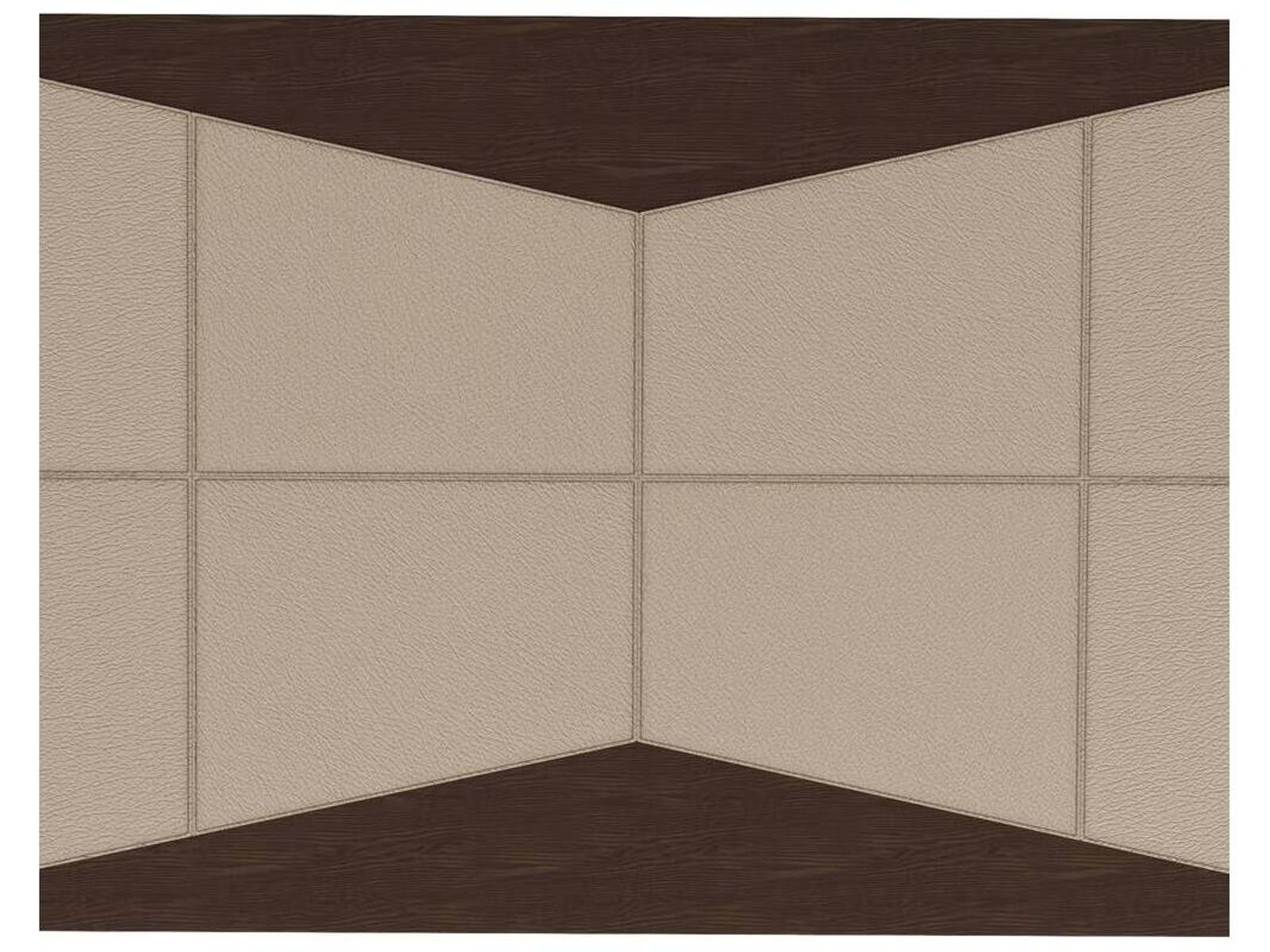 Yuki Rectangle Cocktail Table in Sable Finished Oak and Leather