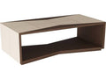 Yuki Rectangle Cocktail Table in Sable Finished Oak and Leather