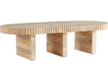 Hilbeck Oval Wood Limed Wash Coffee Table