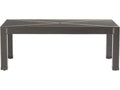 Rectangular Leather Dim Gray Blackened Bronze Hidalgo Coffee Table