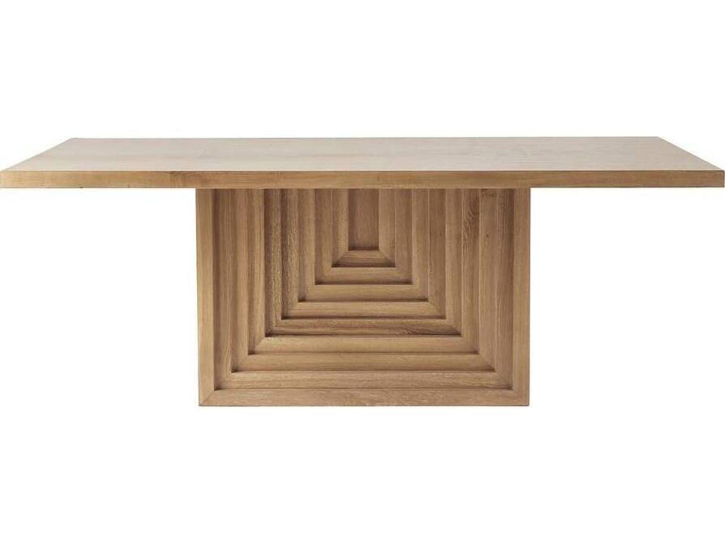 Crockett 80-Inch Rectangle Dining Table in Oyster Oak Veneer