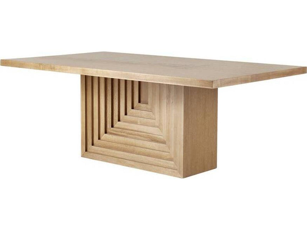 Crockett 80-Inch Rectangle Dining Table in Oyster Oak Veneer