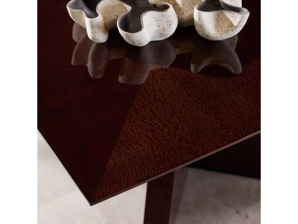 Hogarth Square Dining Table in Dark Sienna Lacewood Veneer