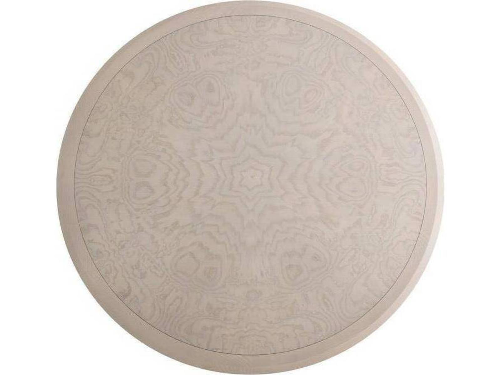 Kinsley Round 54-Inch Dining Table in Light Beige Burl Ash Veneer