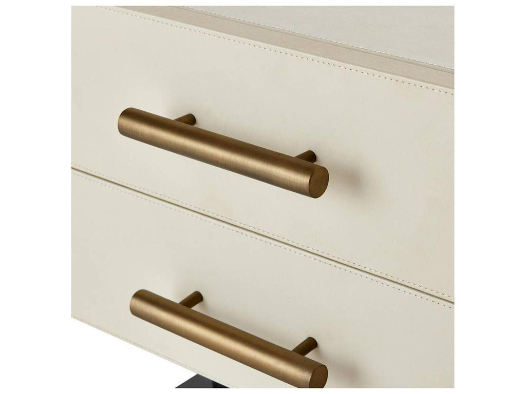 2-Drawers Beige Tatro Nightstand