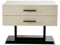 2-Drawers Beige Tatro Nightstand