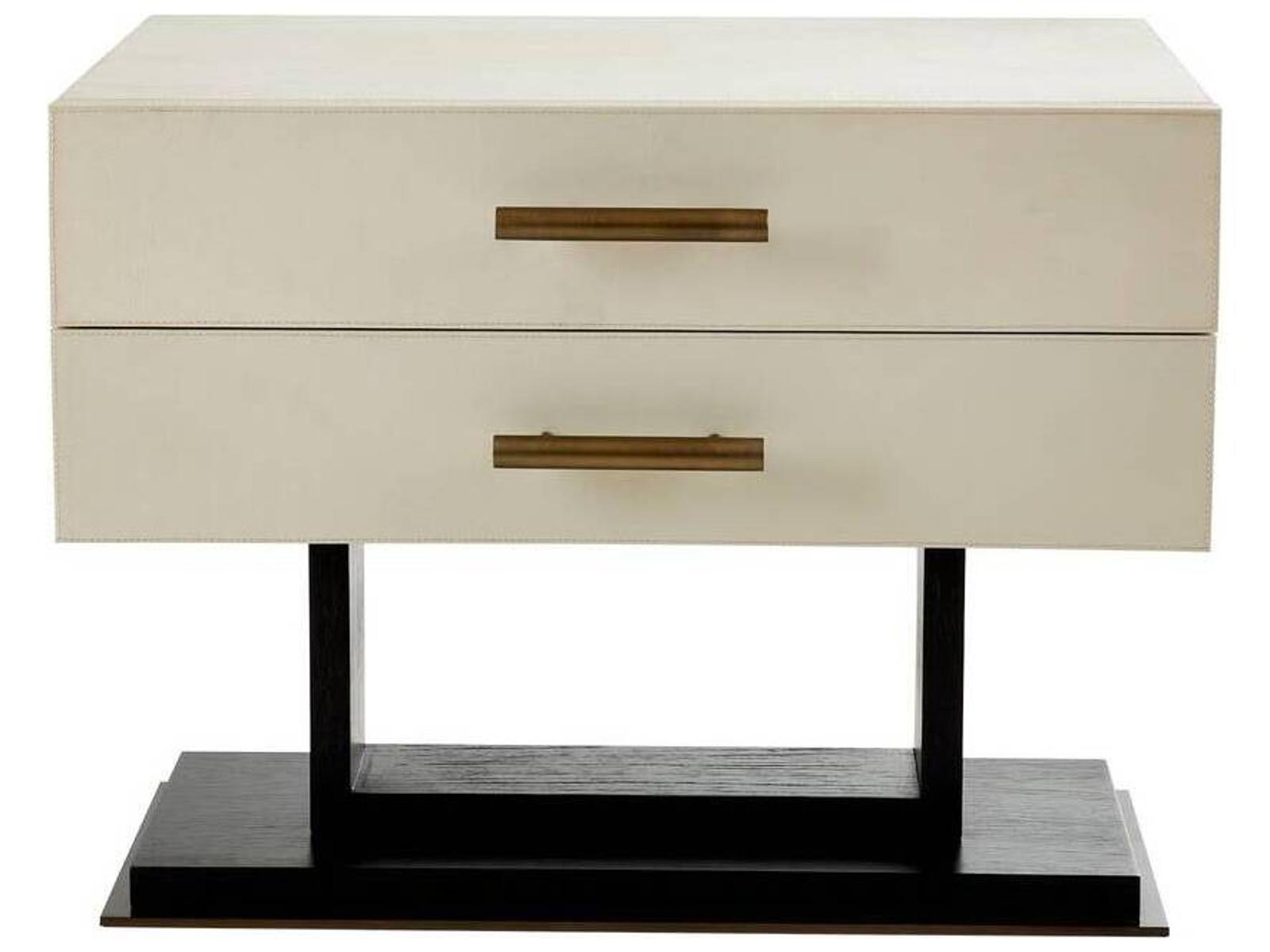 2-Drawers Beige Tatro Nightstand
