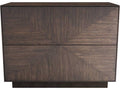 Broomfield Ofram Veneer Side Table in Brindle with Soft-Close Drawers