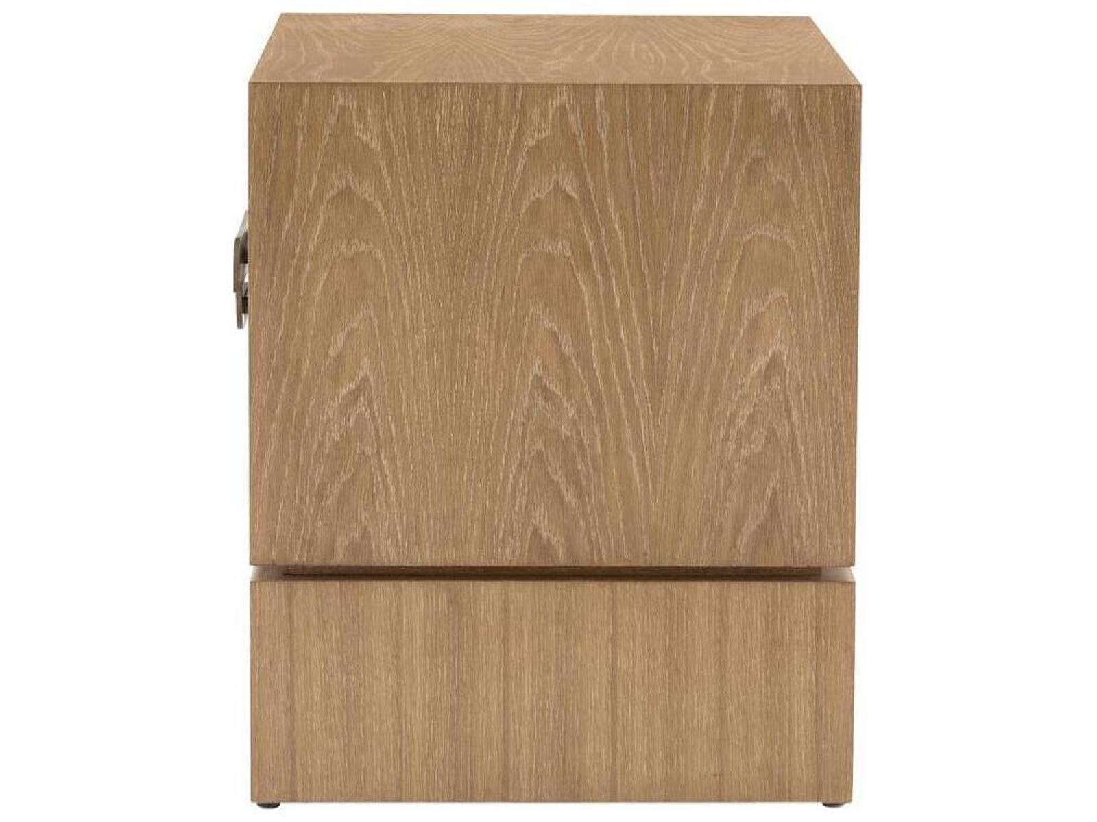 Kianna Rectangle Side Table in Oyster and White with Heritage Brass