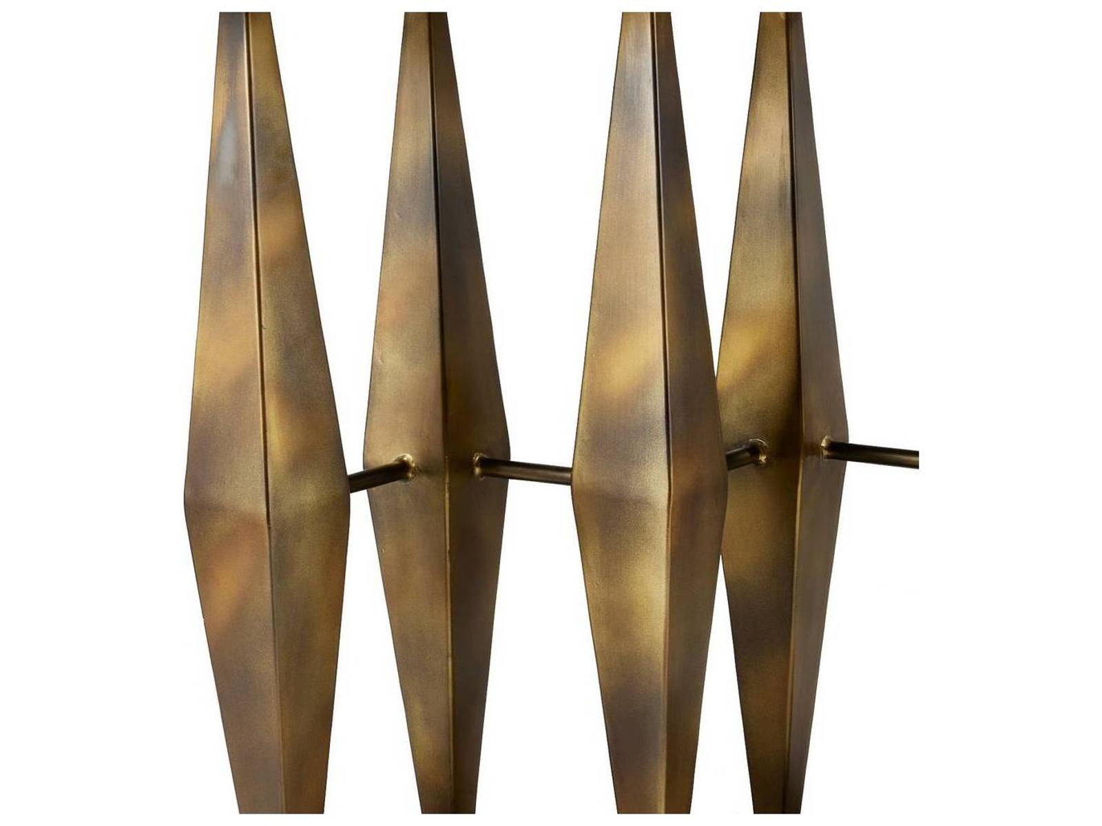 Dagmar Rectangle Console Table in Matte Black Marble and Antique Gold