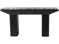 Elio Rectangle Console Table in Galaxy Marble and Ebony Mango Wood
