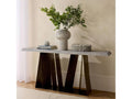 Gladstone Rectangle Console Table in Smoke Mango Wood and Carbon Iron